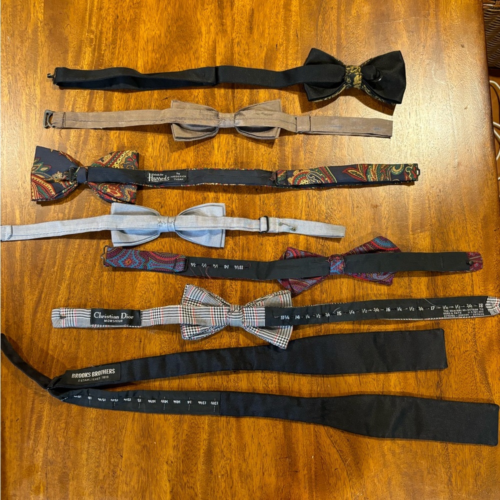 7- Vintage Silk Bow Ties from the 1960s to the 90’s! - Picture 6 of 6